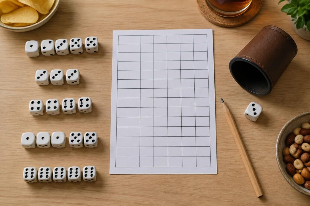 découvrez la règle du yams, apprenez à remplir votre feuille de score et maîtrisez les combinaisons pour marquer un maximum de points.